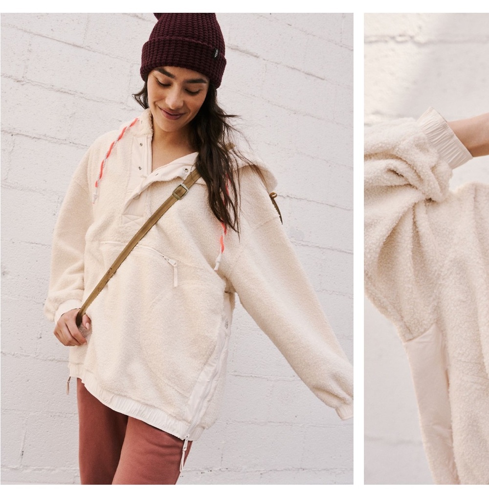 EUC - Free People Movement Fuzzy Was She Fleece Pullover - S